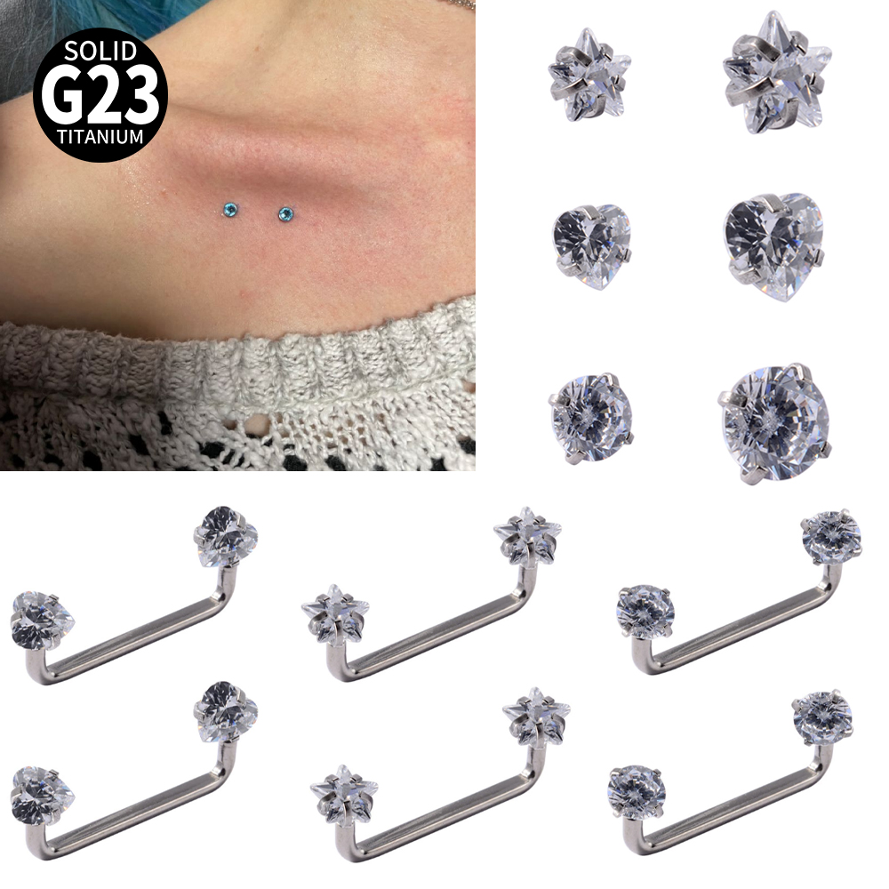 Body Jewelry Implant Grade Titanium - 3-1PCS Implantat Grade Titan Mikrodermale Oberfläche
