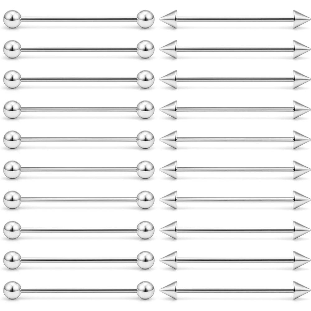 Body Jewelry Changing Kit - 1/20-teiliges Set Chirurgischer Stahl Industrial Barbell