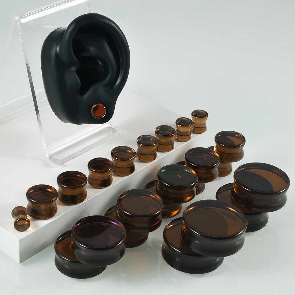 Body Jewelry Quality - 1 paar Top Qualität Schillernden Glas