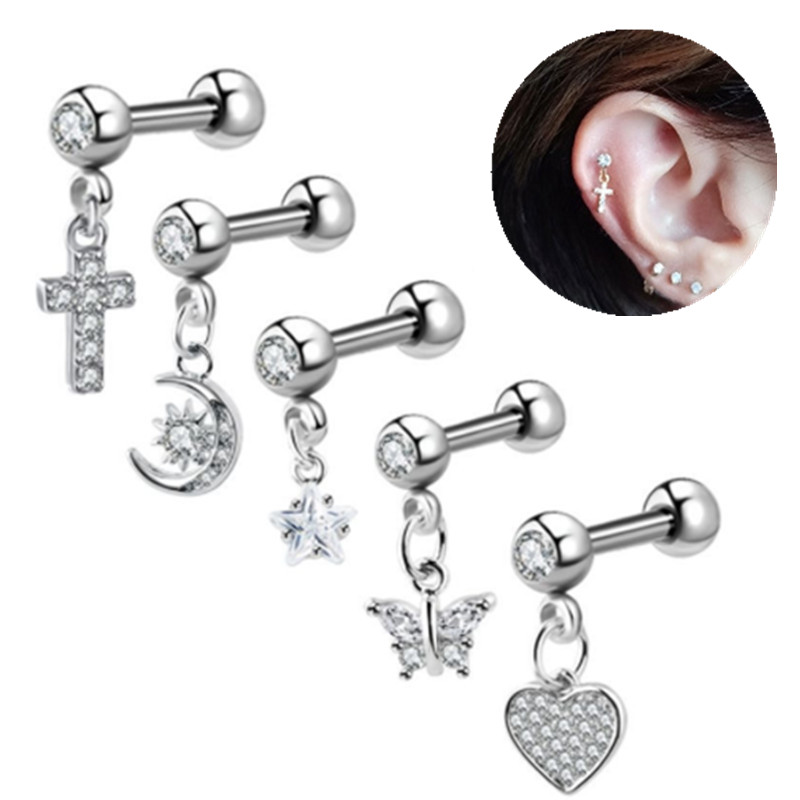 Body Jewelry Barbell - 1PCS Mond Ohr Knorpel Stud Ohrring