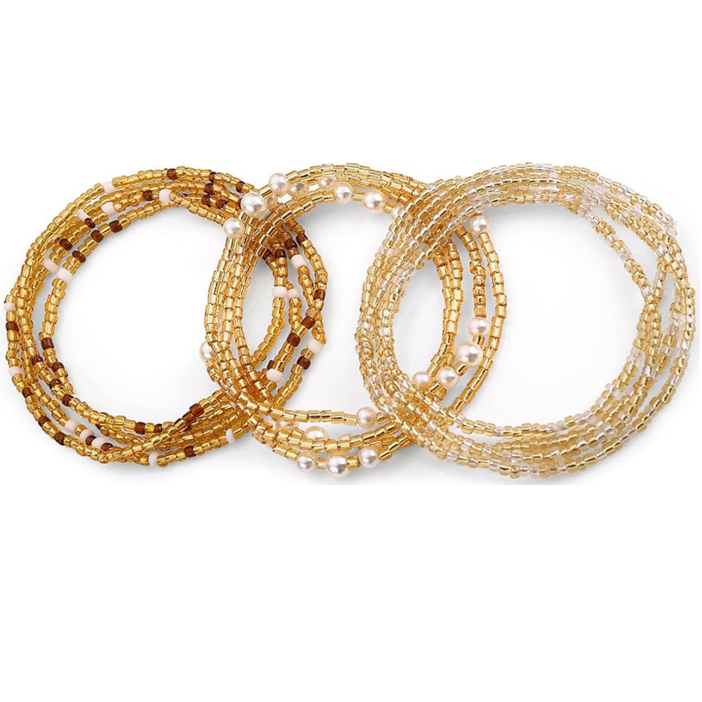 Body Jewelry Changing Kit - Taillenperlen für Frauen, Bauchketten, elastische Ketten,
