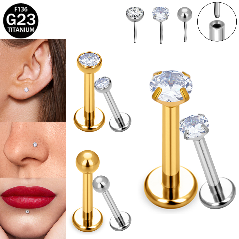 Body Jewelry Implant Grade Titanium - F136 G23 Implantatqualität Titan Hypoallergener Gewindeloser