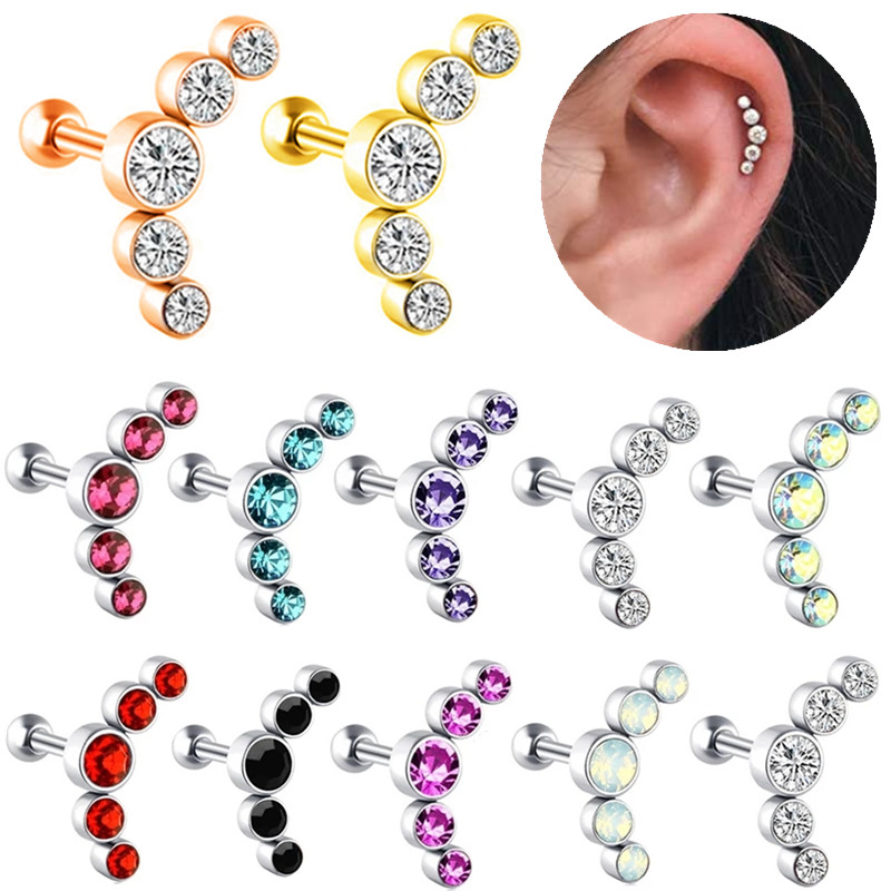 Body Jewelry Barbell - 1PCS Kristall Knorpel Piercing Helix Ohrring