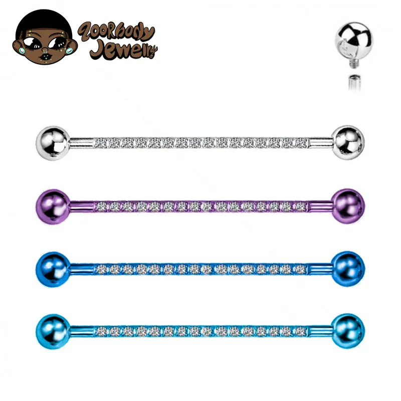 Body Jewelry Implant Grade Titanium - F136 Industrieller Langhantel-Piercing aus Titan in