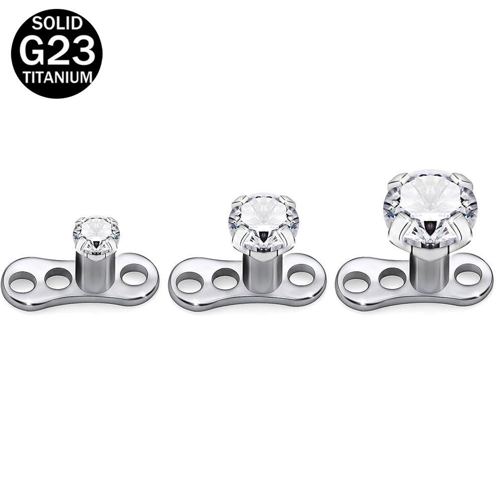 Body Jewelry Implant Grade Titanium - 14G G23 Titan Dermal Piercing Schmuck