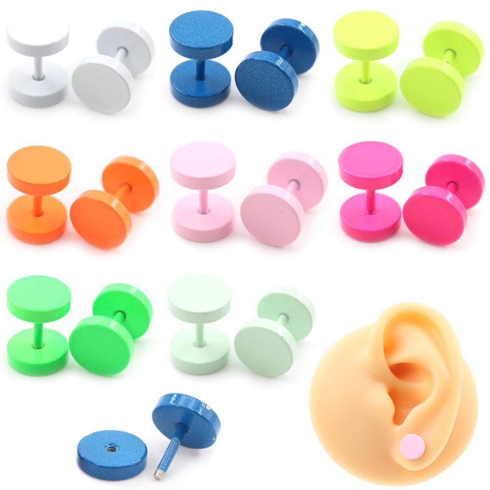 Body Jewelry Barbell - 2 Stück Backfarben-Beschichtete Edelstahl Unisex Herren