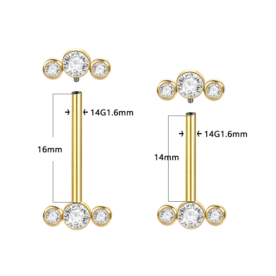 1/5PCS G23 Titan PIERC Gold Fa – Body Jewelry Changing Kit Bewertung und Preis