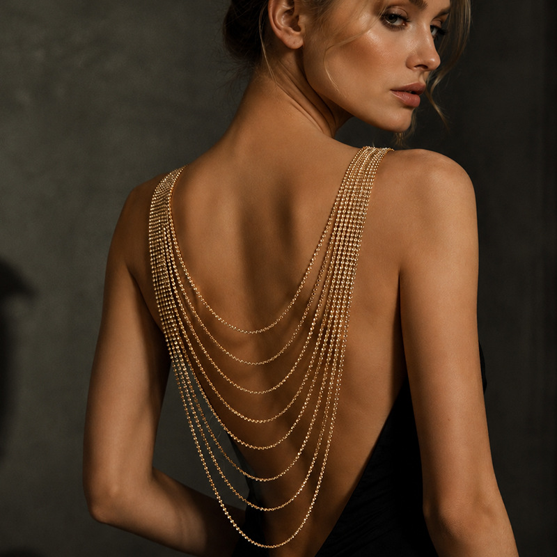 Strass-Rückenkette Kristall Me – Body Jewelry For Backless Dress Bewertung und Preis