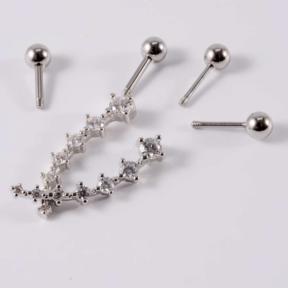 1PC Edelstahl Cz Ohr Tragus Kn – Body Jewelry Barbell Bewertung und Preis