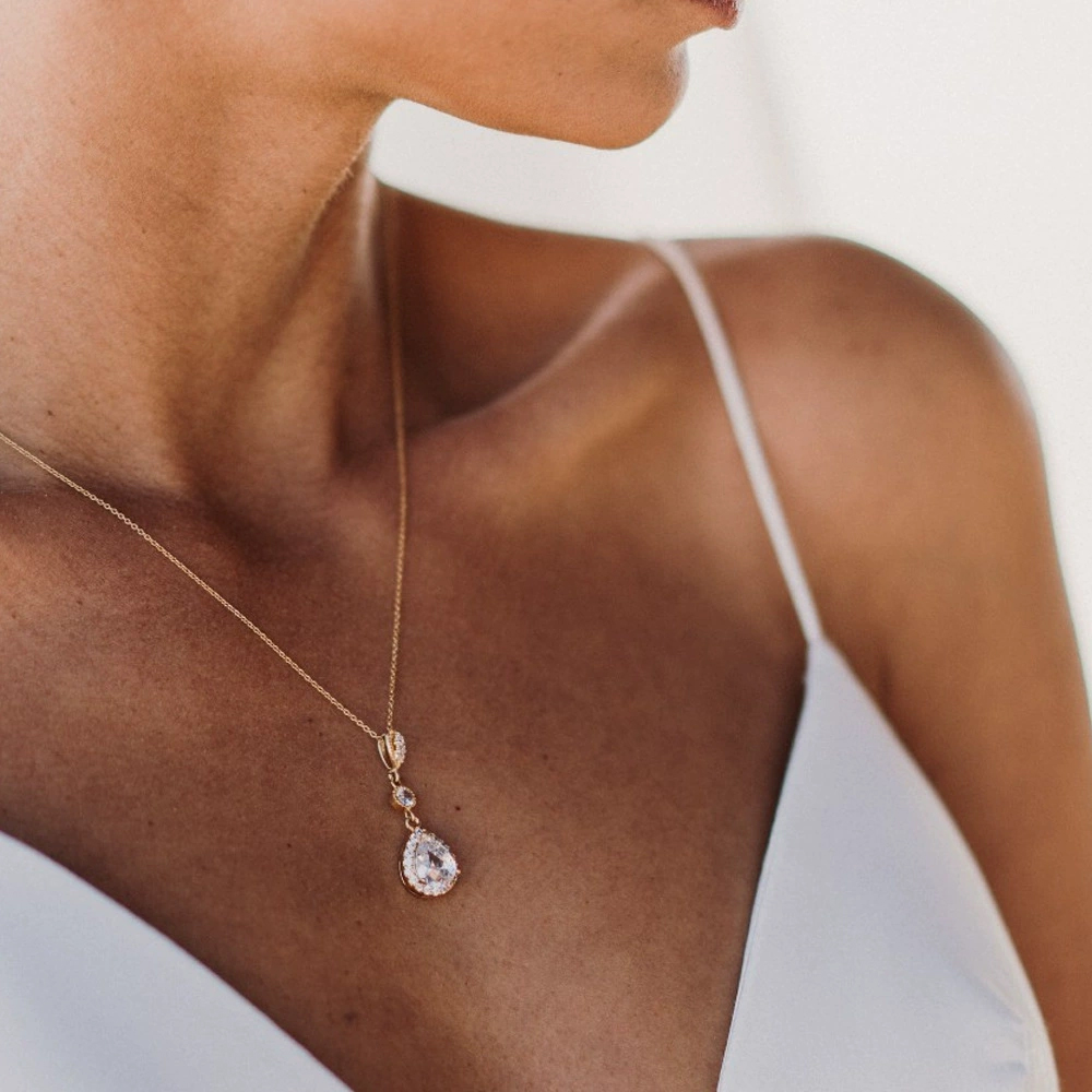 Luxus Zirkon Wasser Tropfen Zu – Body Jewelry For Backless Dress Bewertung und Preis