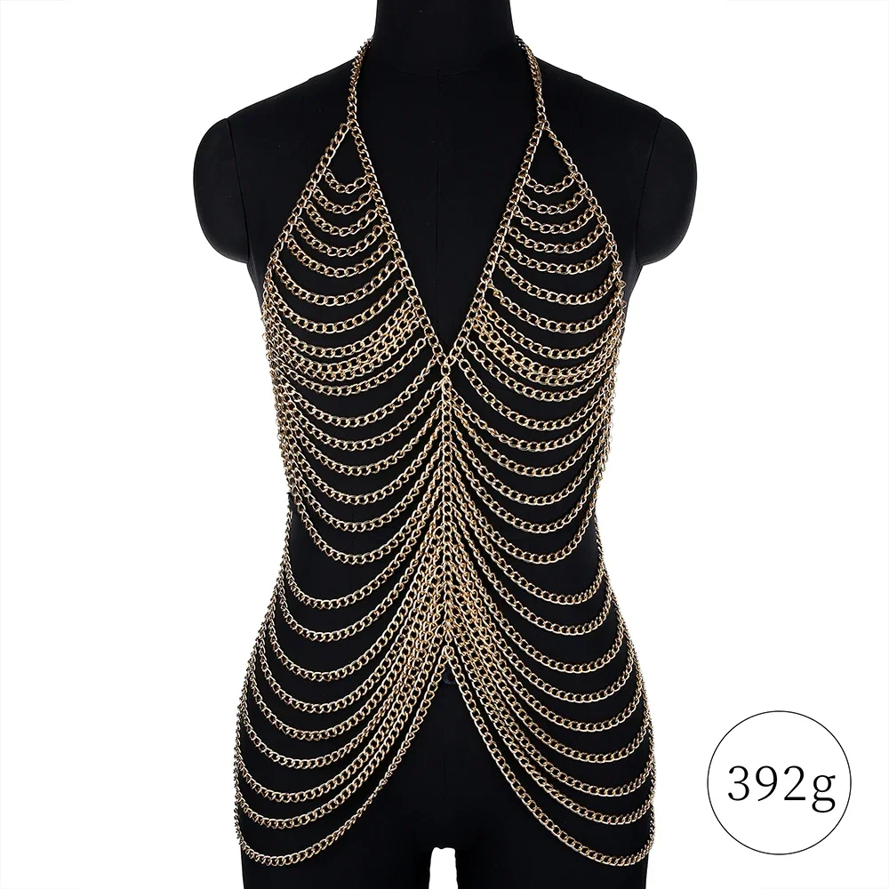 Sexy Metall Körper kette Kleid – Body Jewelry For Backless Dress Bewertung und Preis