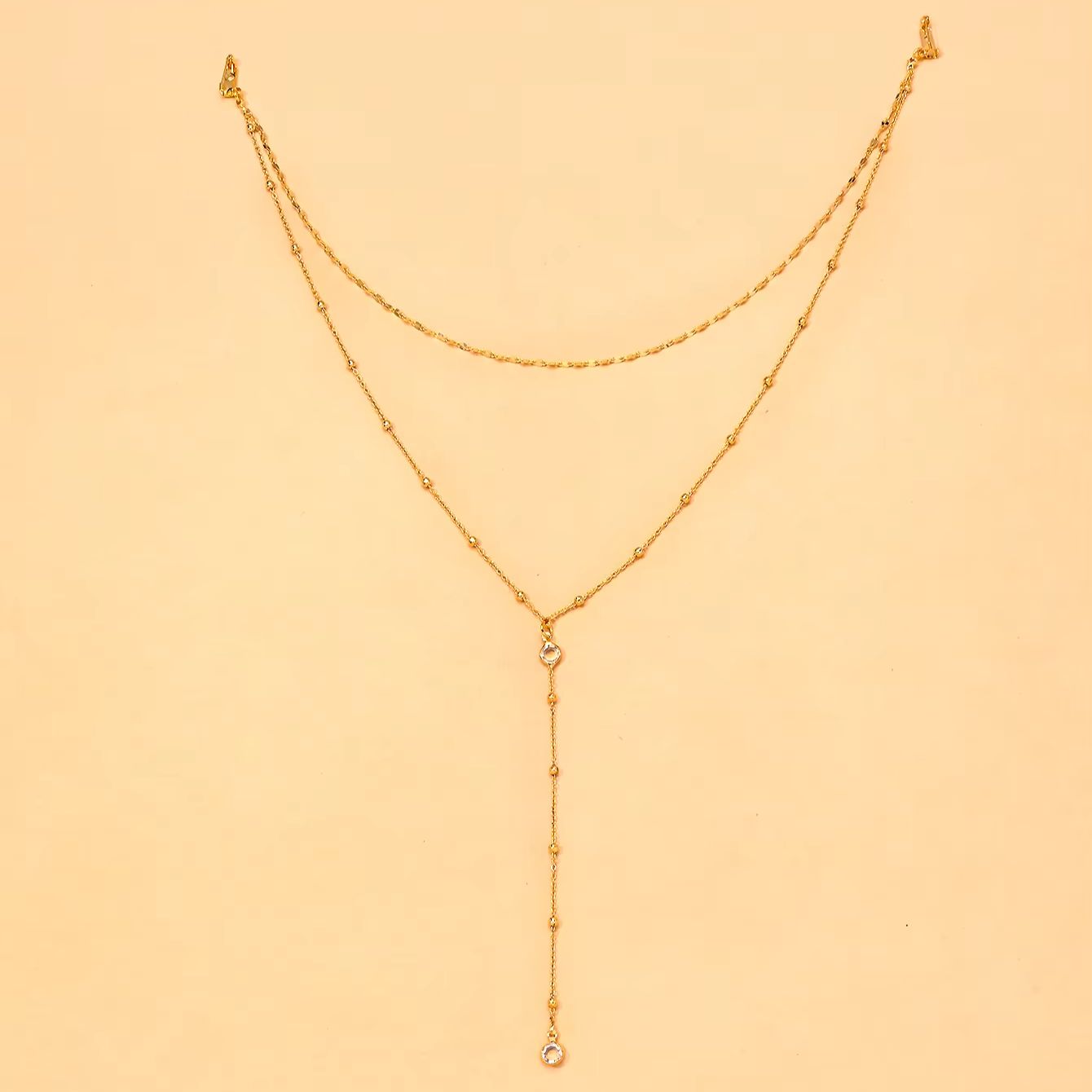 Feine vergoldete CZ-Perlen-Rüc – Body Jewelry For Backless Dress Bewertung und Preis