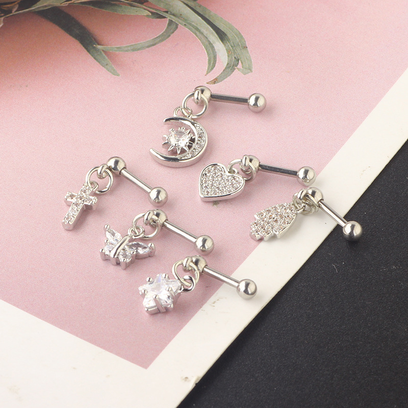 1PCS Mond Ohr Knorpel Stud Ohr – Body Jewelry Barbell Bewertung und Preis