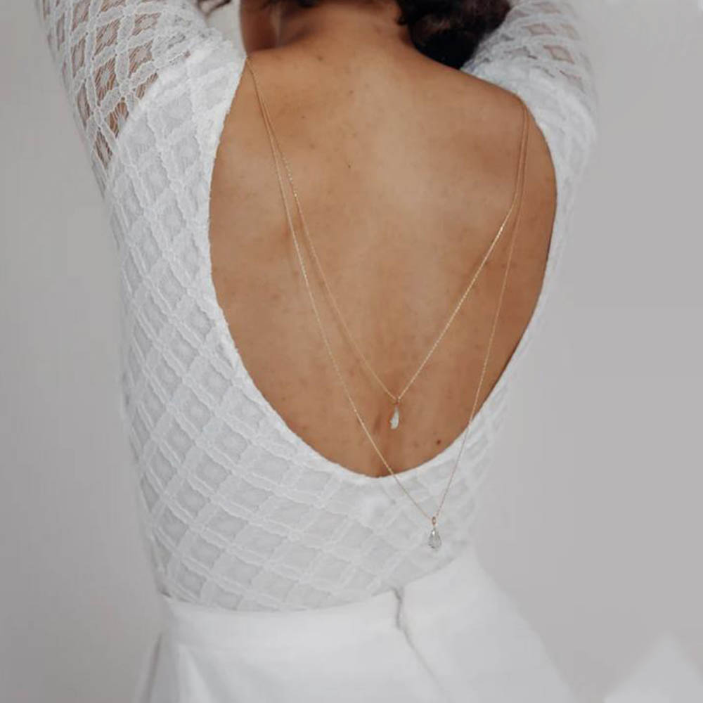 Wunderschöne Kristall Tröpfche – Body Jewelry For Backless Dress Bewertung und Preis
