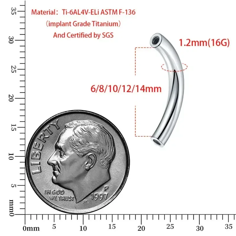10 Teile/los ASTM F136 Titan I – Body Jewelry Barbell Bewertung und Preis
