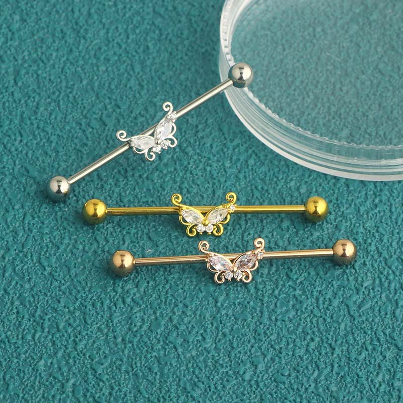 CZ Schmetterling Barbell Ohrri – Body Jewelry Barbell Bewertung und Preis