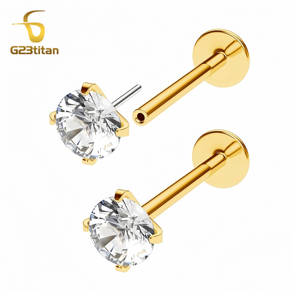 2er-Set G23 Titan Push-In-Ohrr – Threadless Push Pin Bewertung und Preis