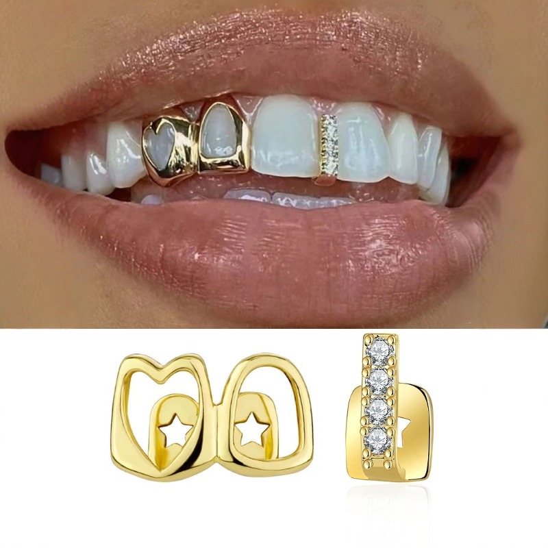 Goldene Grillz Zahnschmuck-Set – Body Jewelry Changing Kit Bewertung und Preis
