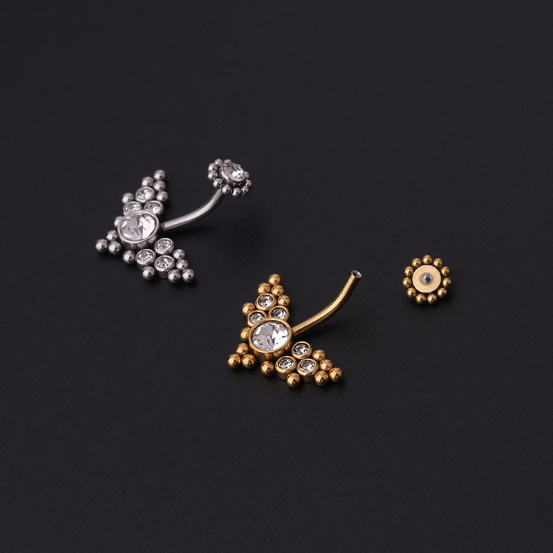 Zirkon Goldene Bauchnabelringe – Body Jewelry Barbell Bewertung und Preis