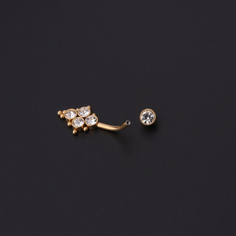 Zirkon Goldene Bauchnabelringe – Body Jewelry Barbell Bewertung und Preis