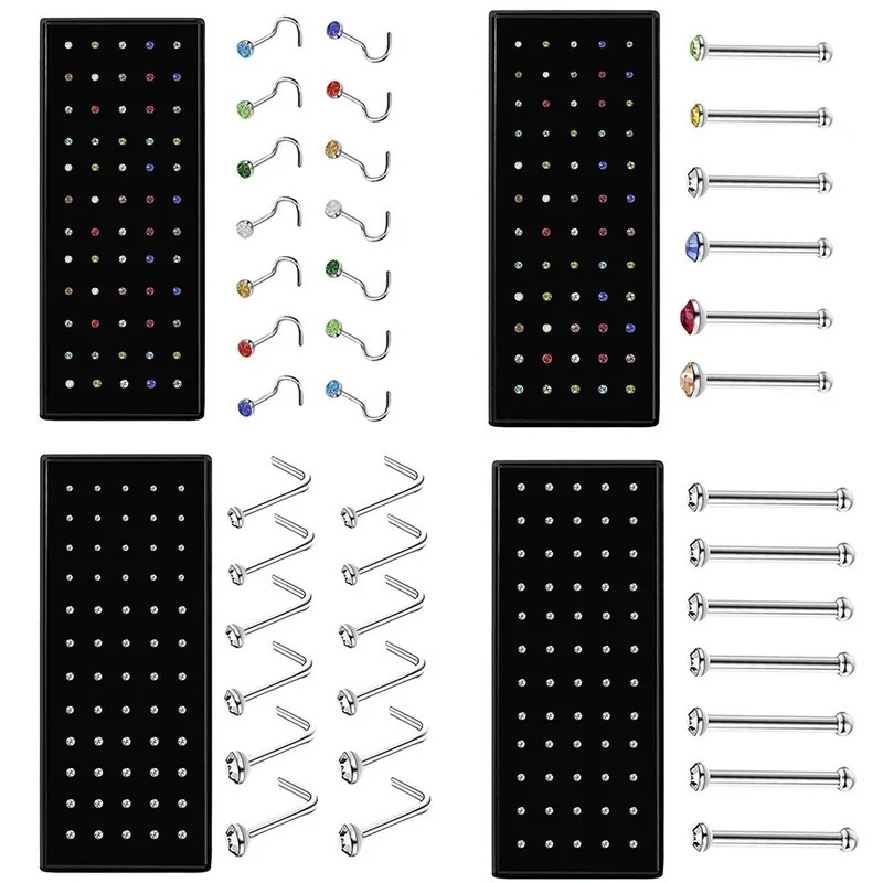 40/60PC Edelstahl Gerade L Nas – Body Jewelry Changing Kit Bewertung und Preis