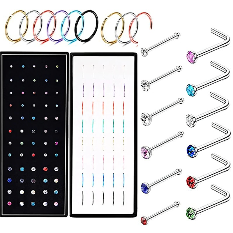 40/60PC Edelstahl Gerade L Nas – Body Jewelry Changing Kit Bewertung und Preis